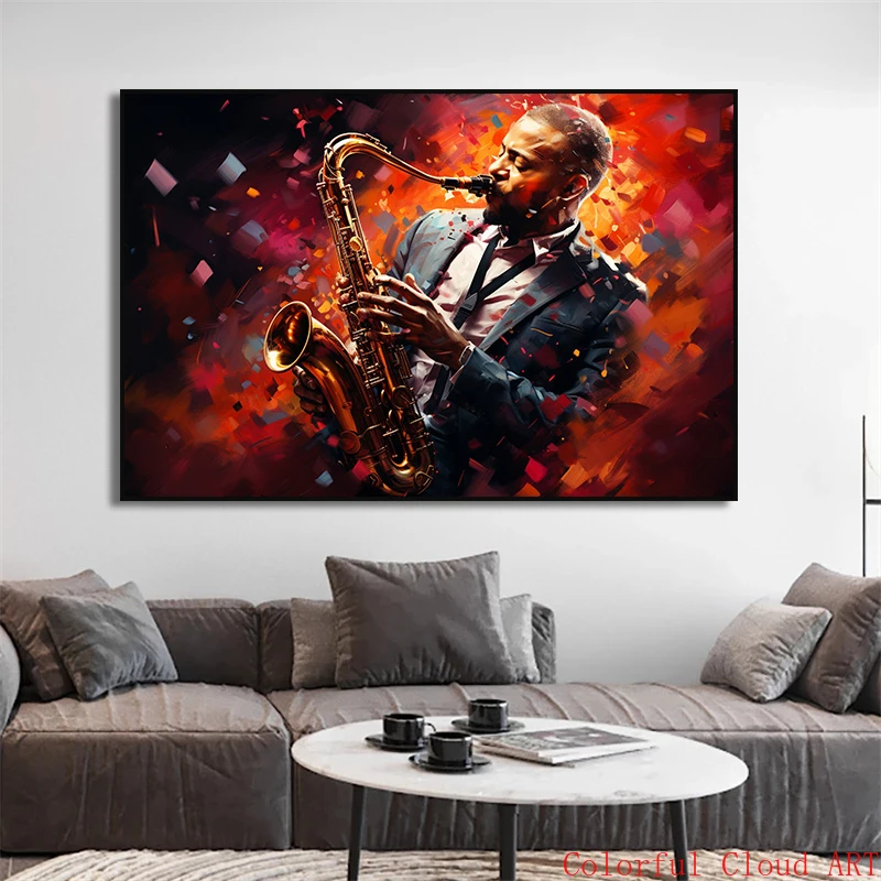 Граффити Африканский Джаз саксофон труба танцевальный барабан постеры