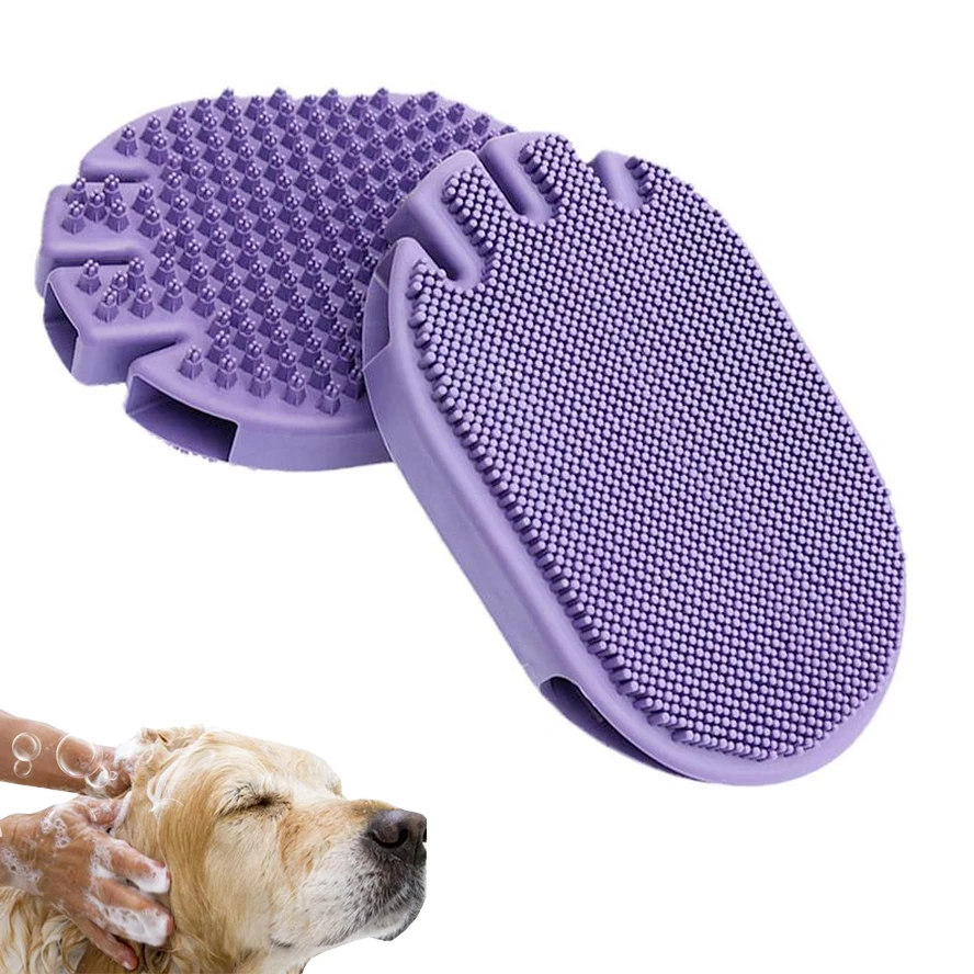 

Pet Double-sided Massage Bath Brush Dog Grooming Products Cleaning Bath Brush Cat Gloves Dog Hair Brush