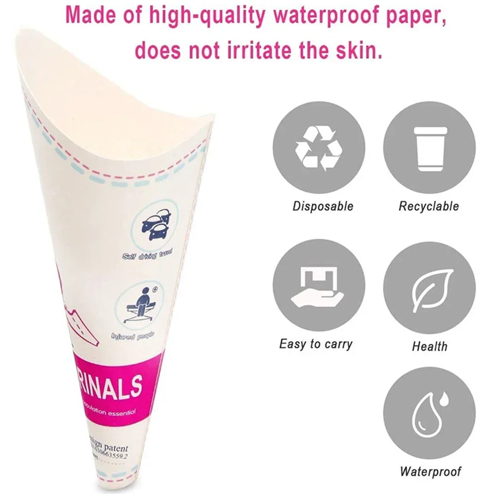 

Funnel Camping Pee Cup Device Women Paper Standing Outdoor Portable Pregnant Urinal Urination Disposable Travel Female For