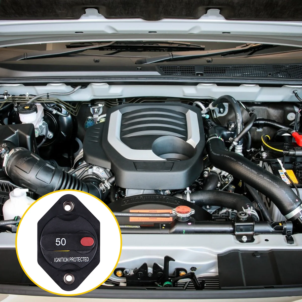 

50 A Fuse Button Switch Holder Motorcycle Circuit Truck Inverter Car Trolling Breaker Automotive Fuses UTV Box Inline Reset