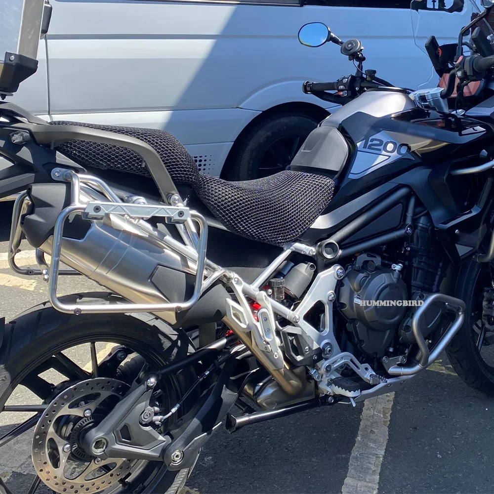 Фото Для Tiger 1200 3D дышащая крышка сиденья для Tiger 1200 GT PRO изоляционная подушка сиденья Tiger 1200GT аксессуары для защиты сиденья 2022 №2