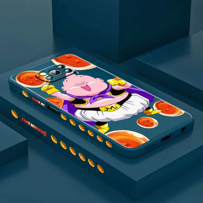 

Dragon Ball Piccolo Buu For Xiaomi POCO X3 NFC F3 GT M3 M2 Pro C3 X2 Mix4 11 Ultra Silicone Liquid Left Phone Case Coque Capa