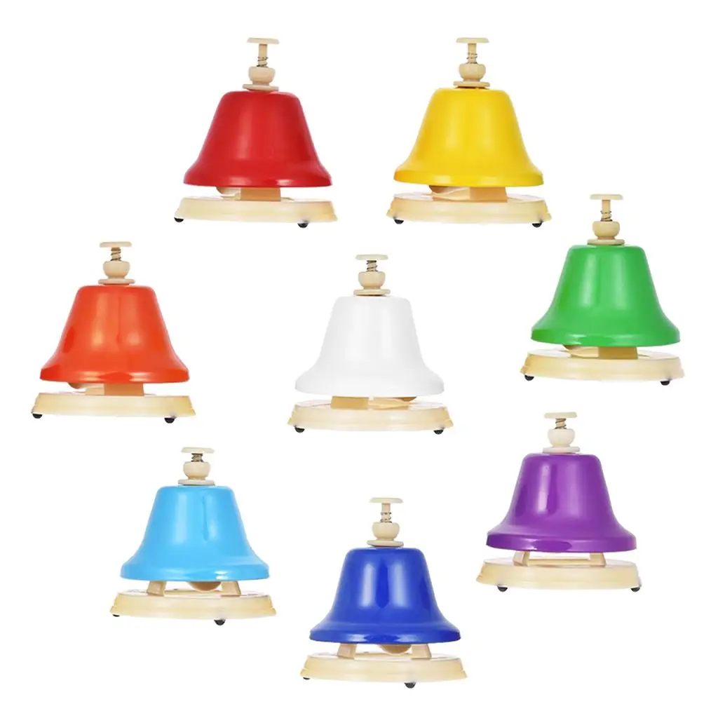 

Colorful 8 Sheet Music Handbell Set Percussion Instrument for Children