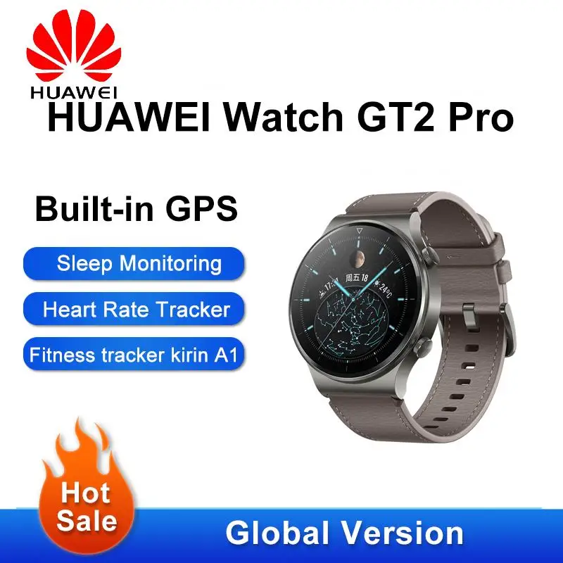 

Смарт-часы HUAWEI GT 2 Pro спортивные, оригинальные умные часы с поддержкой Bluetooth, звонки по Bluetooth, спортивные, с приложением для экологии, 46 мм, две ...