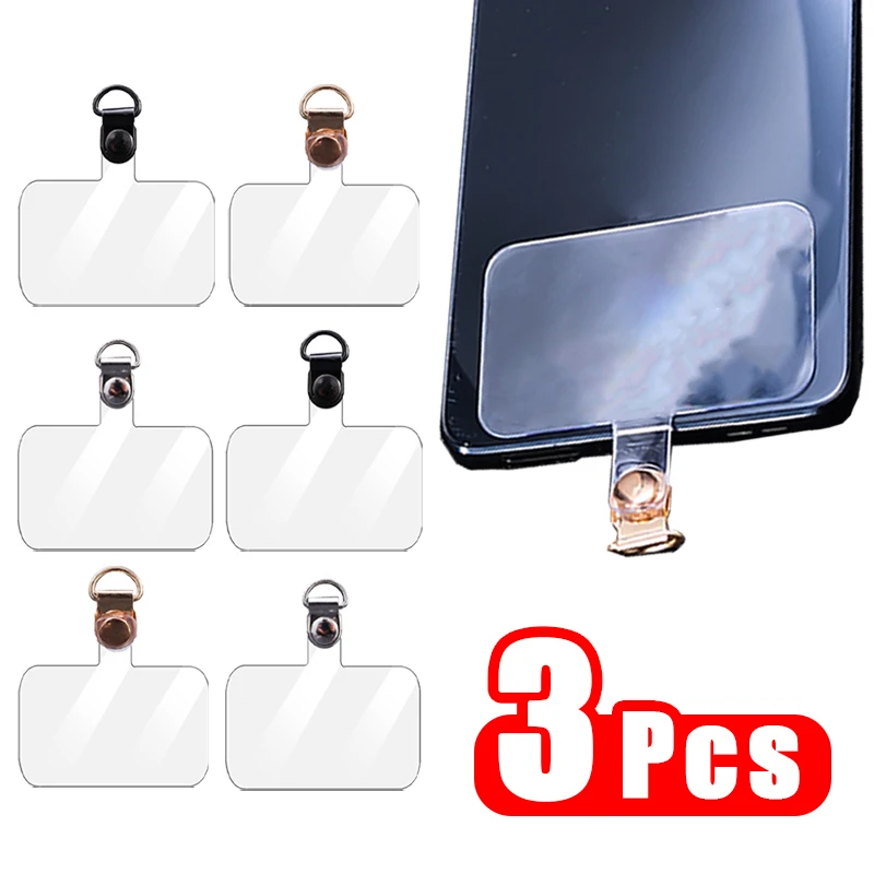 

Mobile Phone Lanyard Patch Metal Ring Hole Anti-lost Fixed Card Shell Connection Pendant Without Lanyard Hole Transparent Clip