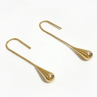 perisbox minimalist gold color water drop earrings for women simple metal teardrop earrings statement earrings boho jewelry