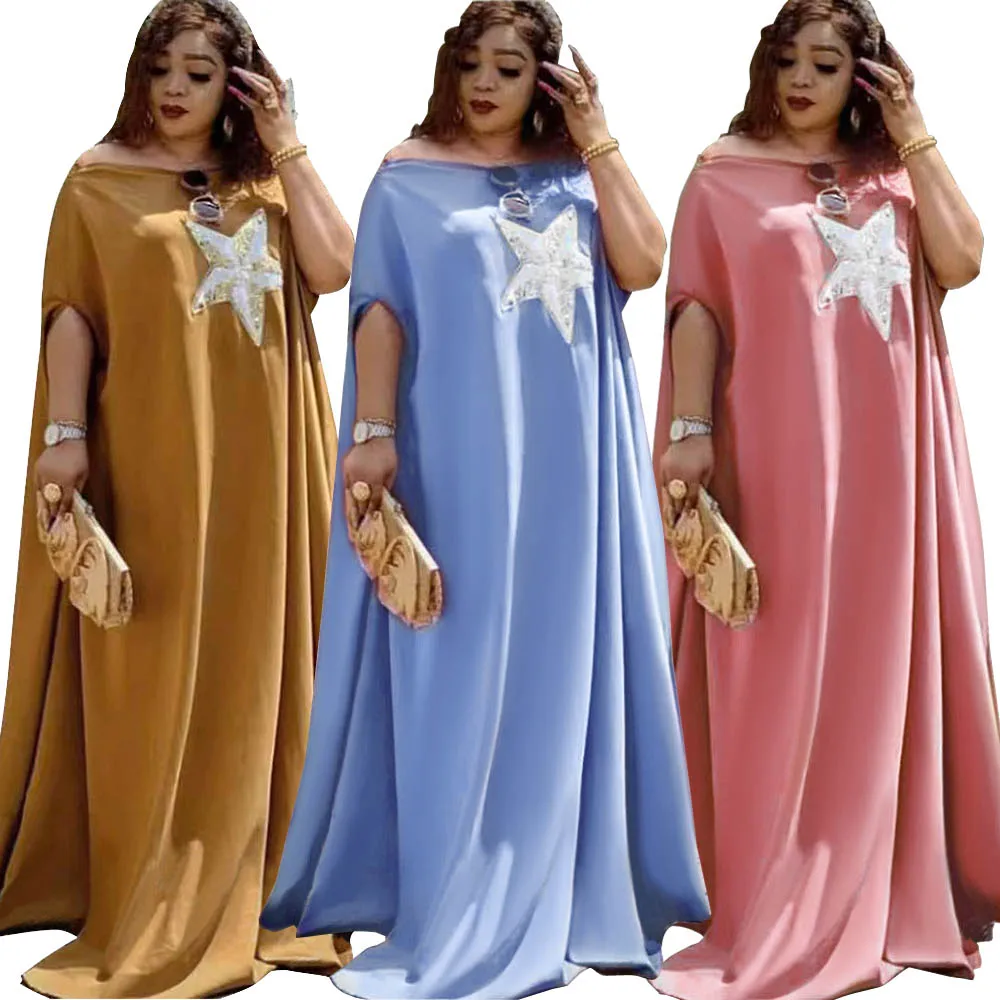 

2023 Summer Women Loose Maxi Dress African Dashiki Traditional Clothing Muslim Abaya Moroccan Kaftan Boubou Robe Dubai Caftan