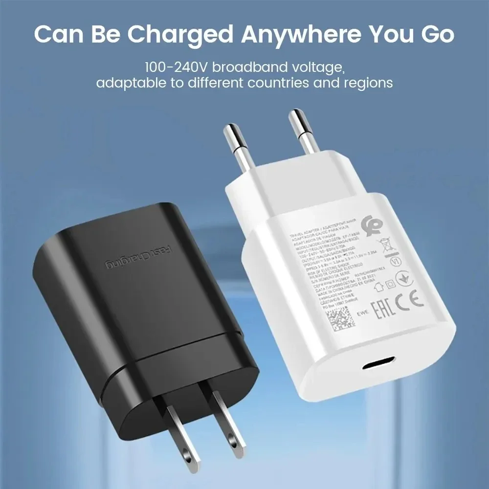 Pd 25 Вт Usb C Oplader Snel Opladen 3.0 Super Galaxy S23 S22 S21ultra Note 20 A53 A73 A52 A72 Cargador