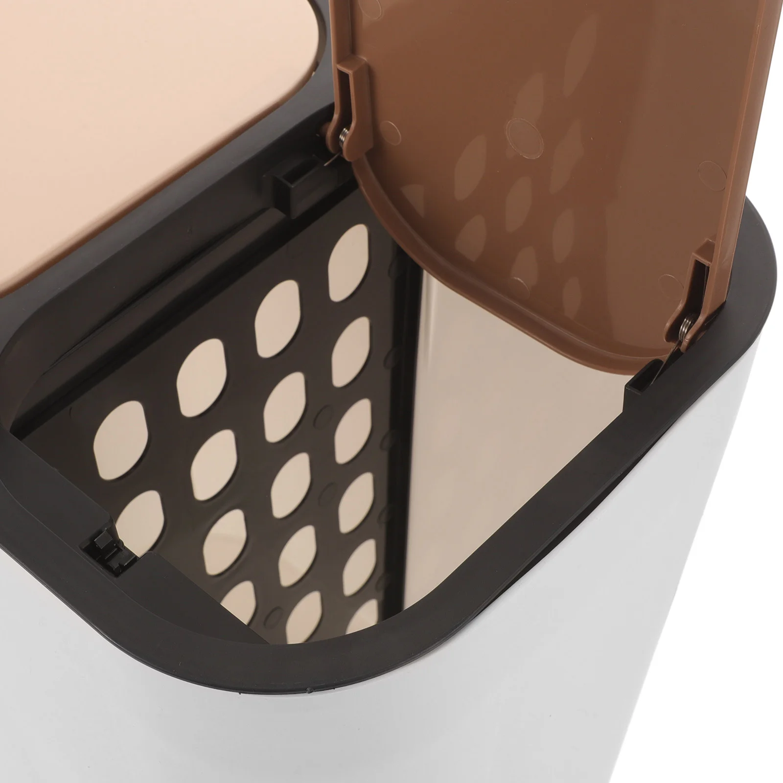 Контейнер для мусора Офисные мусорные баки ванной комнаты с пластиковым двойным