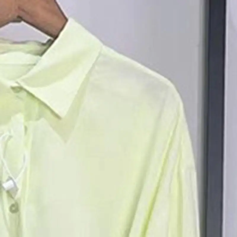 

Women Dress 2023 Spring and Summer New Shirt Collar Tie Long-sleeved Dress