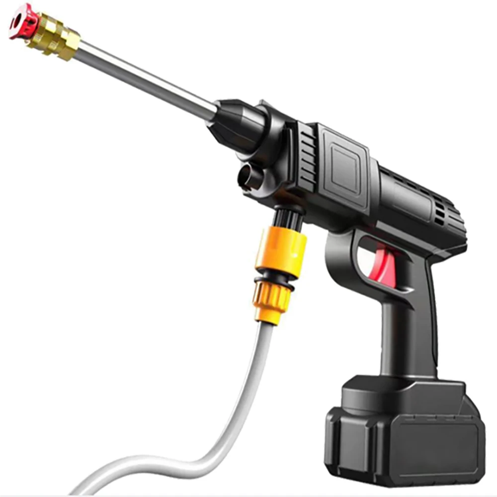 

Cordless Portable High Pressure Electric Car Washer Gun With 21V Rechargeable Battery Power Car Wash Machine With Foam