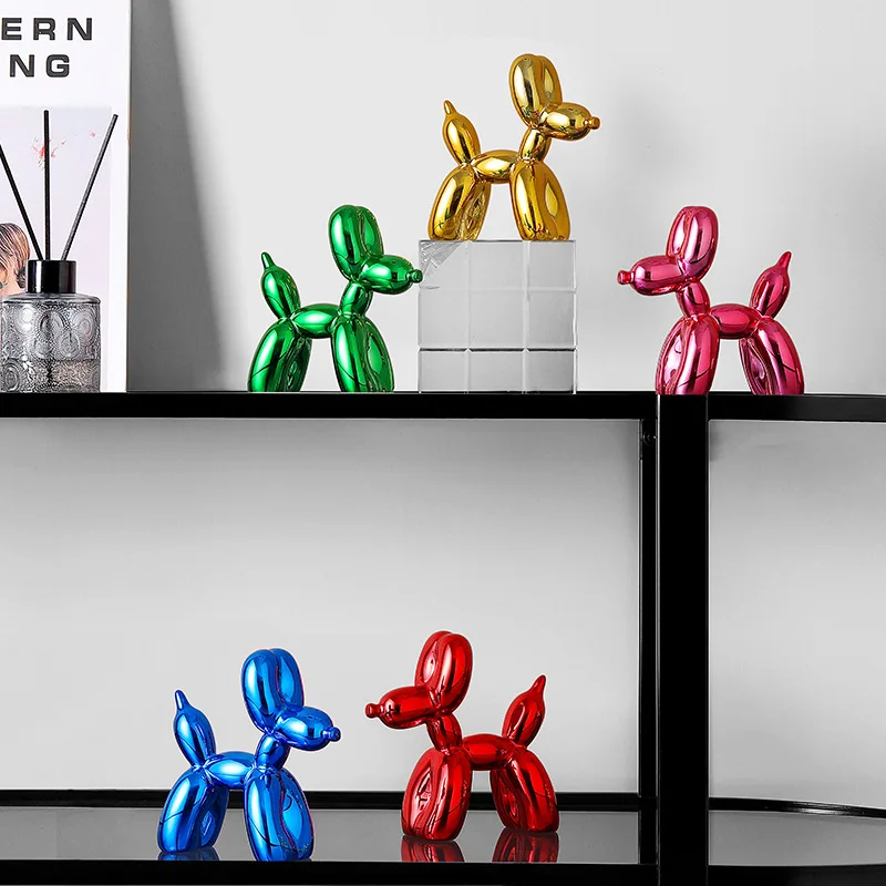 

Balloon Dog Statue Resina Figurines Nordico Moderno Home Decoration Accessories Habitación Room Aesthetic Sculptures Skulptur