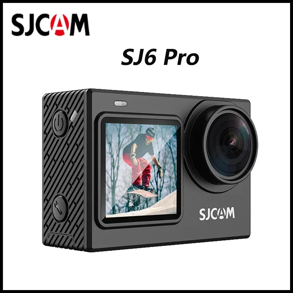 Экшн-камера SJCAM SJ6 PRO, 6 осей, гироскоп, стабилизация, 4K, 60 кадров/с, 24 МП, Wi-Fi, веб-камера с углом обзора 165 °, H.264, спортивные видеокамеры
