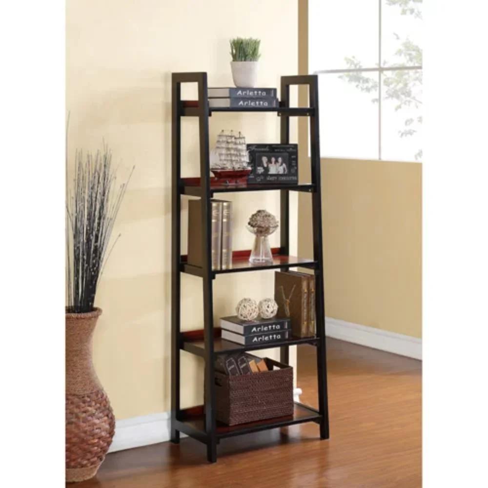 

Linon Camden 5-Shelf Bookcase, Black Cherry, 60 Inches Tall