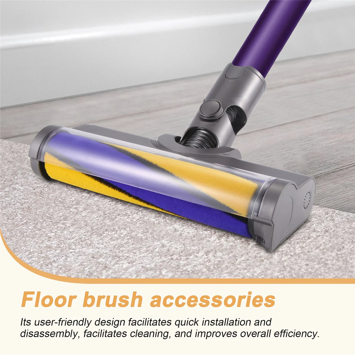 Насадка-щетка для беспроводных пылесосов Dyson V6 DC58 DC59 DC61 DC62 DC74 с зеленым