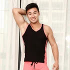 Летние мужские сетчатые майки без рукавов, однотонные мужские спортивные майки с резьбой, Лидер продаж, новая мода