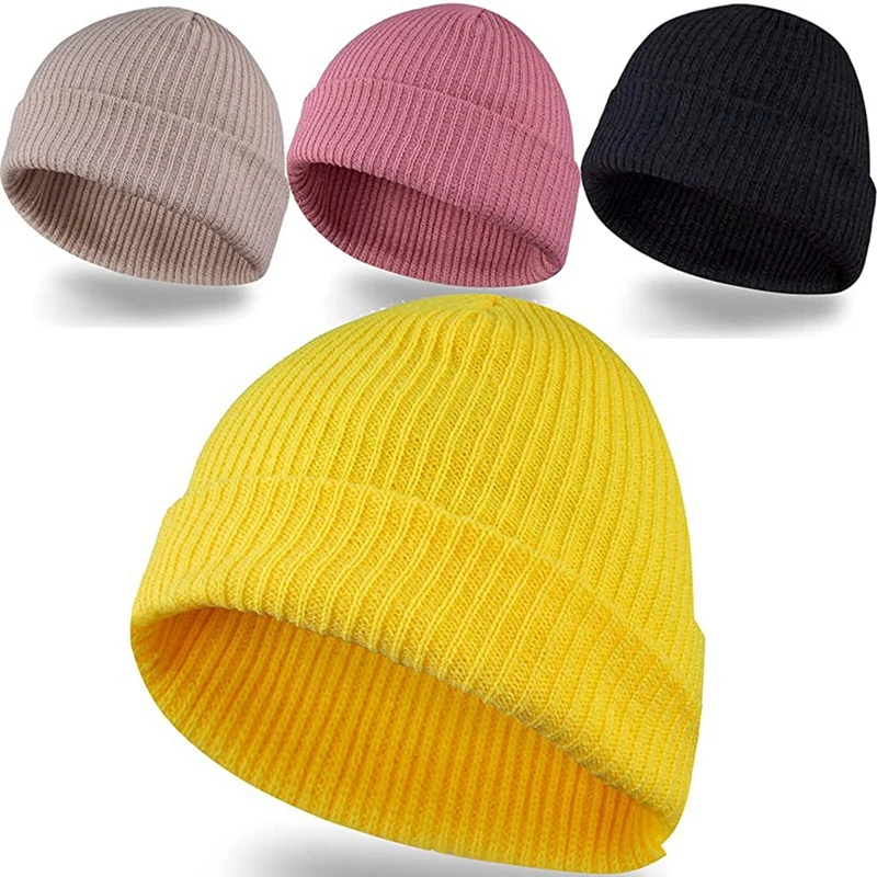 

4 Pack Beanies Winter Hats Warm Knitted Caps For Men & Women & Big Kids