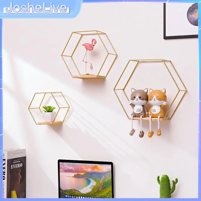 

Iron Stand Floating Shelf Decorative Wall Rack Shelves Decore Home Crystal Shelf Wall Shelf Wall Holder Grid Decoration Wall