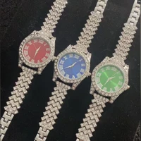 iced out watch for women watches luxury round female bracelet diamound crystal wristwatches reloj mujer marcas famosas de lujo