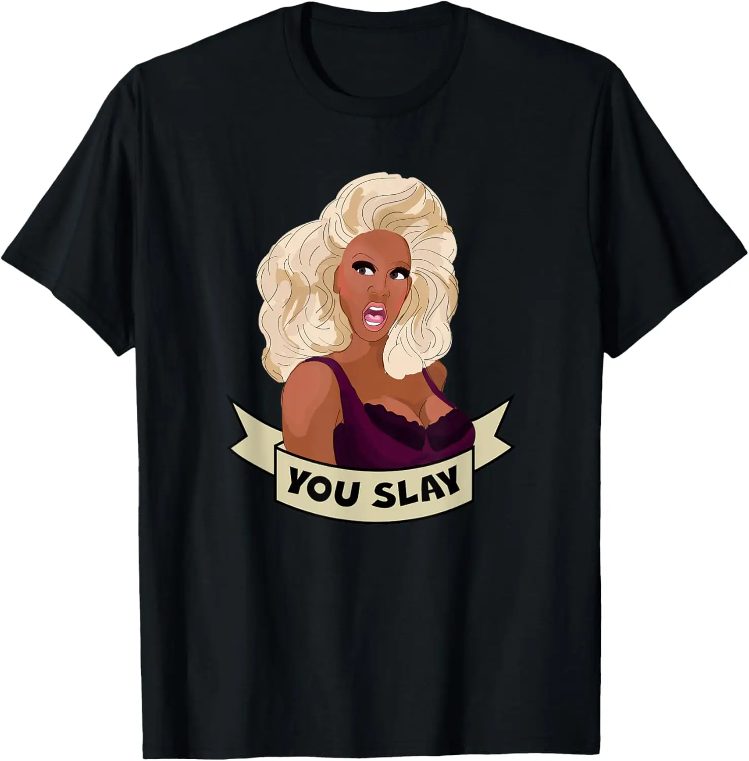 Лицо куклы Drag Queen футболка с мультяшным ЛГБТ-дизайном You Slay