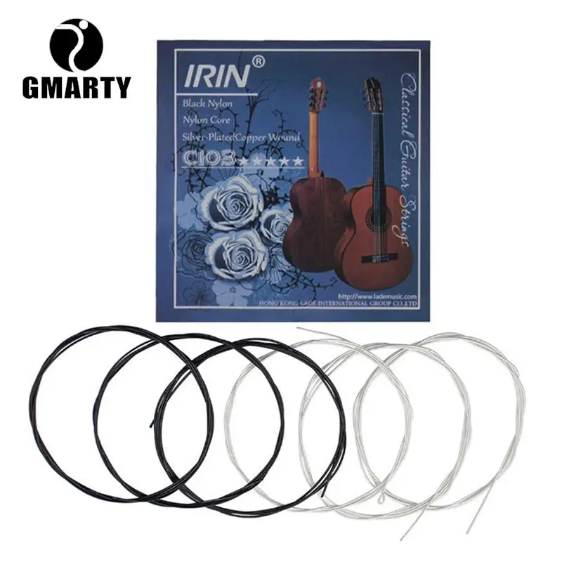 

Набор черно-белых струн для гитары, 6 шт.