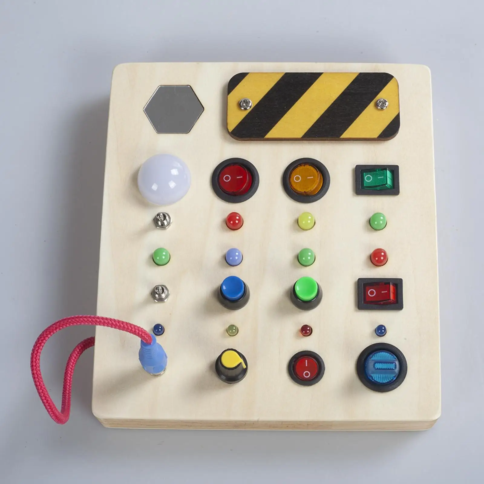 

Switch Busy Board Early Developmental Preschool with Buttons Practical Finger Skills Learning Cognitive for Boys Girls Toddlers