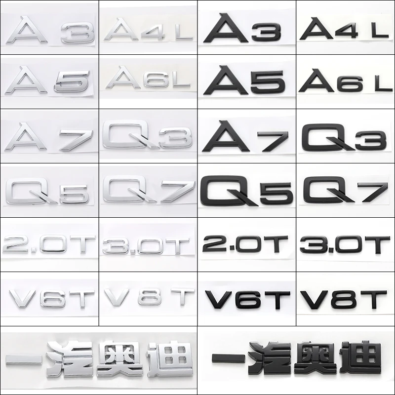 

Car stickers for audi a4 b6 b7 b9 a3 8l 8p 8v q3 a7 a4 b8 a6 c6 4f c7 a5 q5 q7 q8 a7 a8 tt mk2 RS TFSI TDI para auto accessories