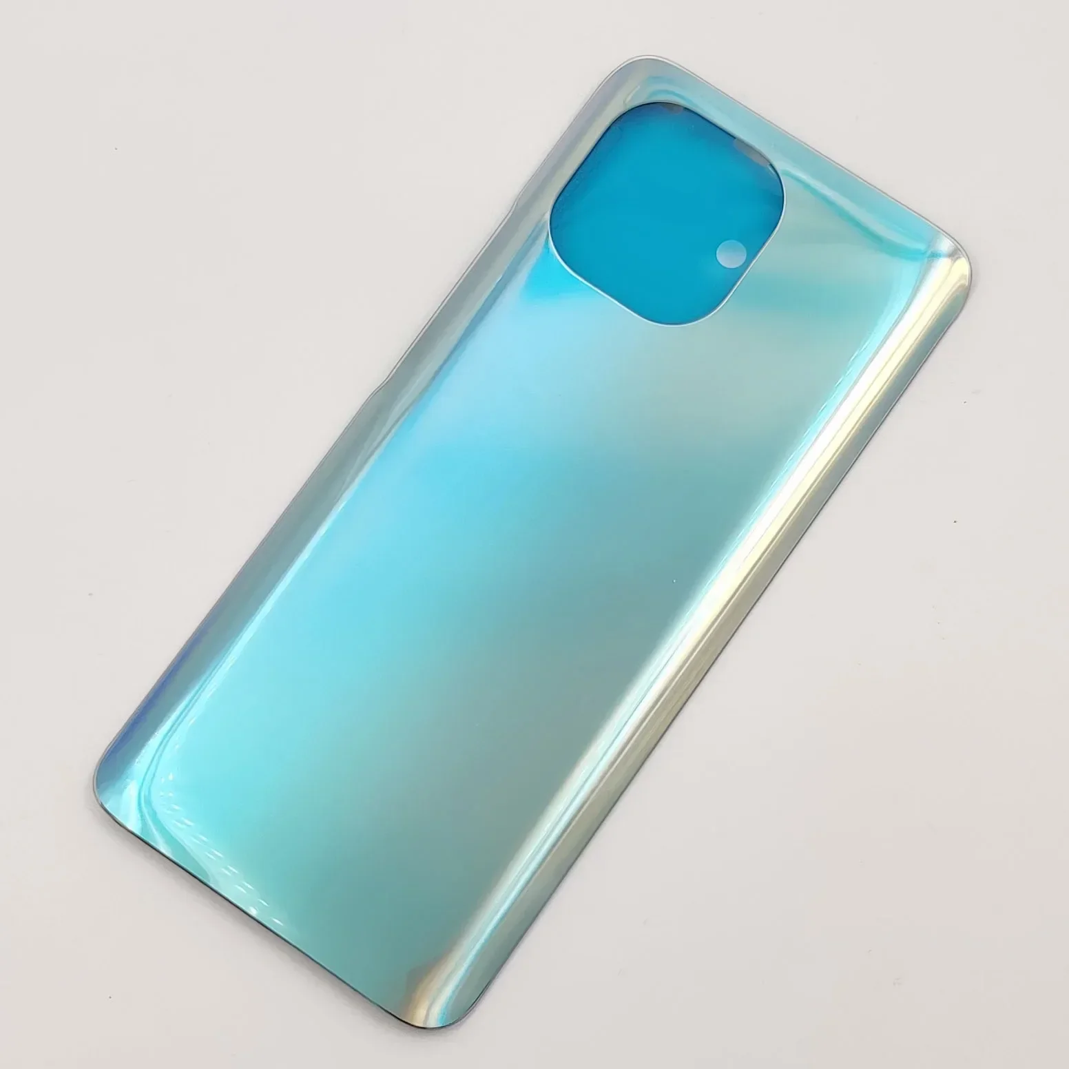 Стеклянная задняя крышка для Xiaomi Mi 11 5G Жесткая аккумулятора корпуса + наклейка на