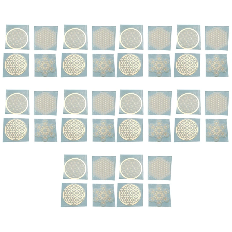 

40Pcs New Metal Energy Decor Sticker Flower Of Life