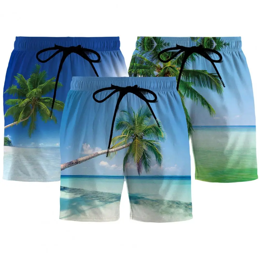 

Men's Swimming Shorts Coconut Tree 3d Surfing Board Short Kids Beach Shorts Men Trunk Swim Trunks Sportwear Briefs Boy