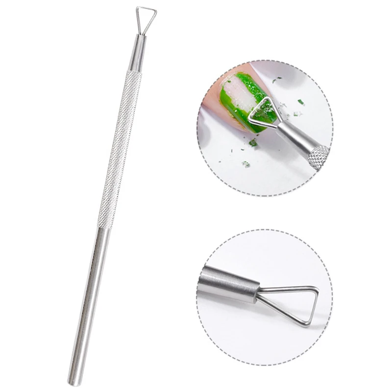 

1pc Durable Nail Art UV Gel Polish Remover Triangle Rod Stick Pusher Cuticle Removal Beauty Tool Trimmer Manicure Nail Art Tool