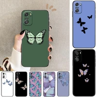 butterfly in the sky phone case for xiaomi redmi 11 lite pro ultra 10 9 8 mix 4 fold 10t black cover silicone back prett