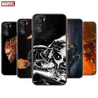 skull marvel ghost rider phone case for xiaomi redmi 11 lite pro ultra 10 9 8 mix 4 fold 10t black cover silicone back prett