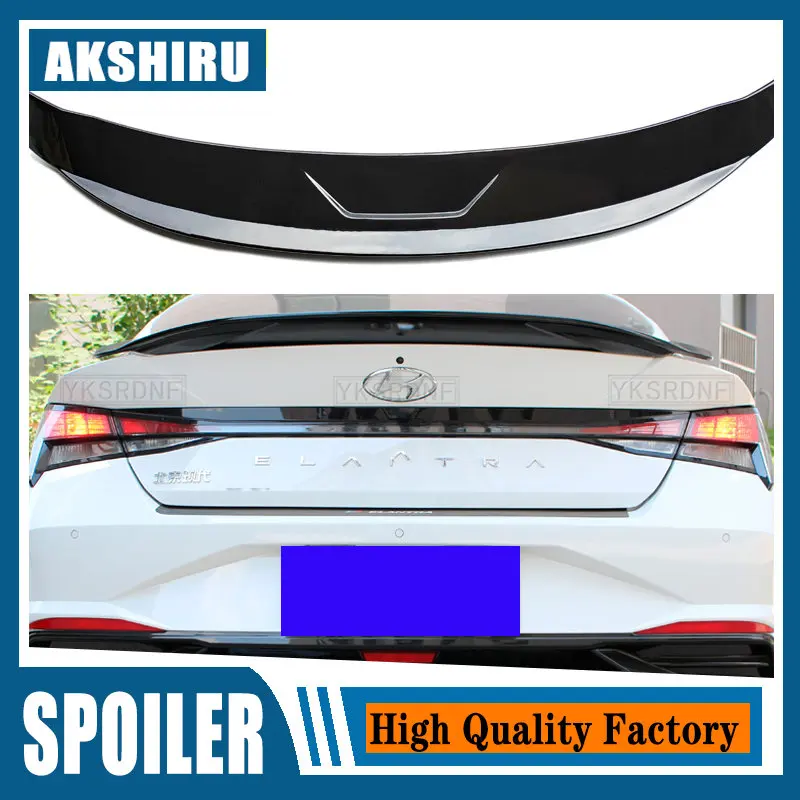 

Автомобильные Спойлеры для 2020 2021 Hyundai Elantra Avante CN7 ABS спойлер на задний багажник, крыло автомобильное украшение заднего хода высококачественн...