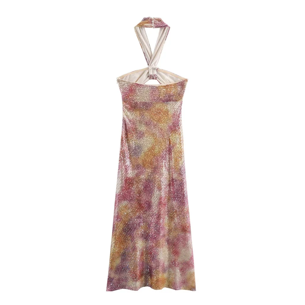 Дизайнерское Платье До Щиколотки С Открытым Вырезом В Европейском И