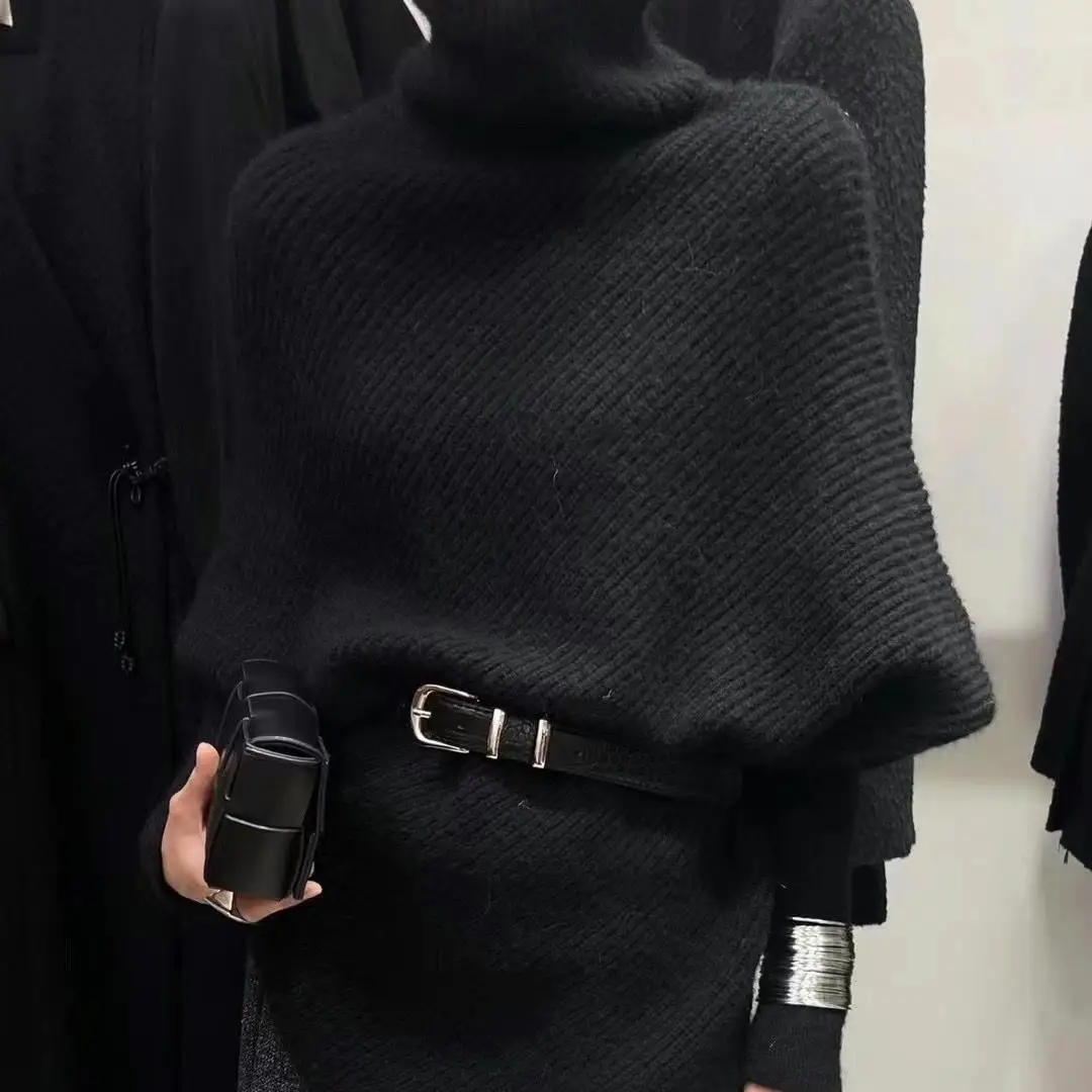 Необычный свитер с высоким воротом женский новый популярный товар нежный