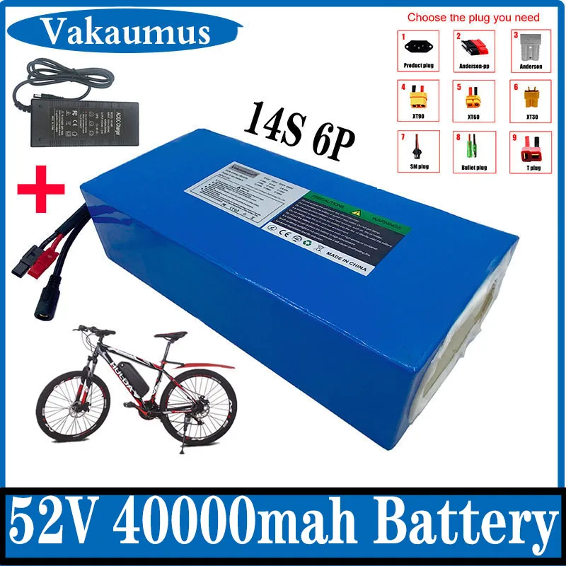 

Ebike Battery 48V 36V 52V 18650 21700 Cells 40Ah Lithium ION Electric Bike Battery Pack 500W 750W 1000W BBS01 BBS02 BBS02B BBSHD