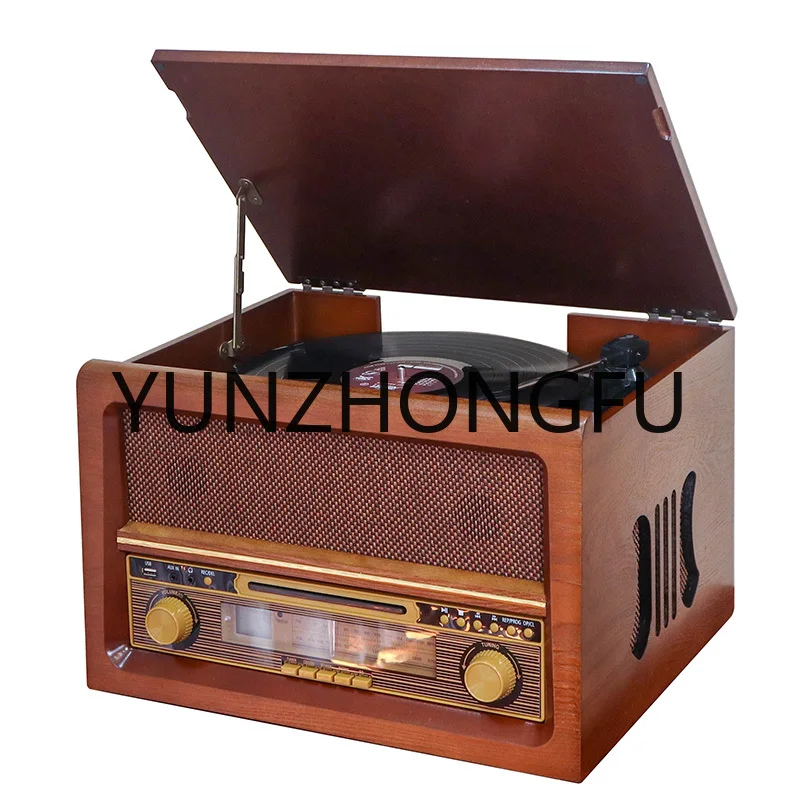 Vintage Vinyl Record Player Retro Phonograph Multi-Functional Five-in-One Record Player