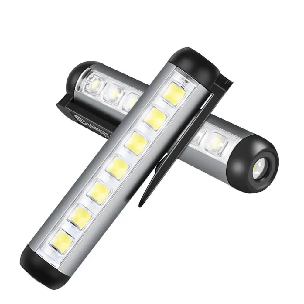 

4 Modes LED Working Flashlight USB Recharge Emergency Torch Light Super Bright Outdoor Camping Lamp COB Pen Flashlamp Lantern