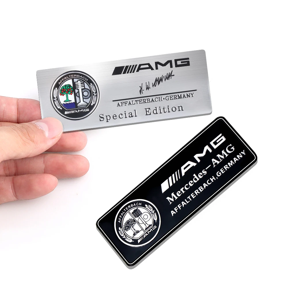 1 шт. алюминиевая эмблема для Benz AMG W204 W213 W205 W211 W177 Cla декоративные наклейки на окно