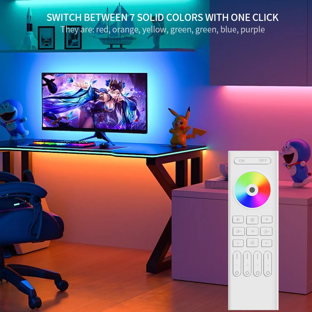 2,4 ГГц RF RGB RGBWW CCT 4-зонный дистанционный регулятор яркости светодиодной ленты для управления фотографиями фотолампы WB5 Milight светодиодный контроллер (art.: 3920c28ecd261) - 3920c28ecd261