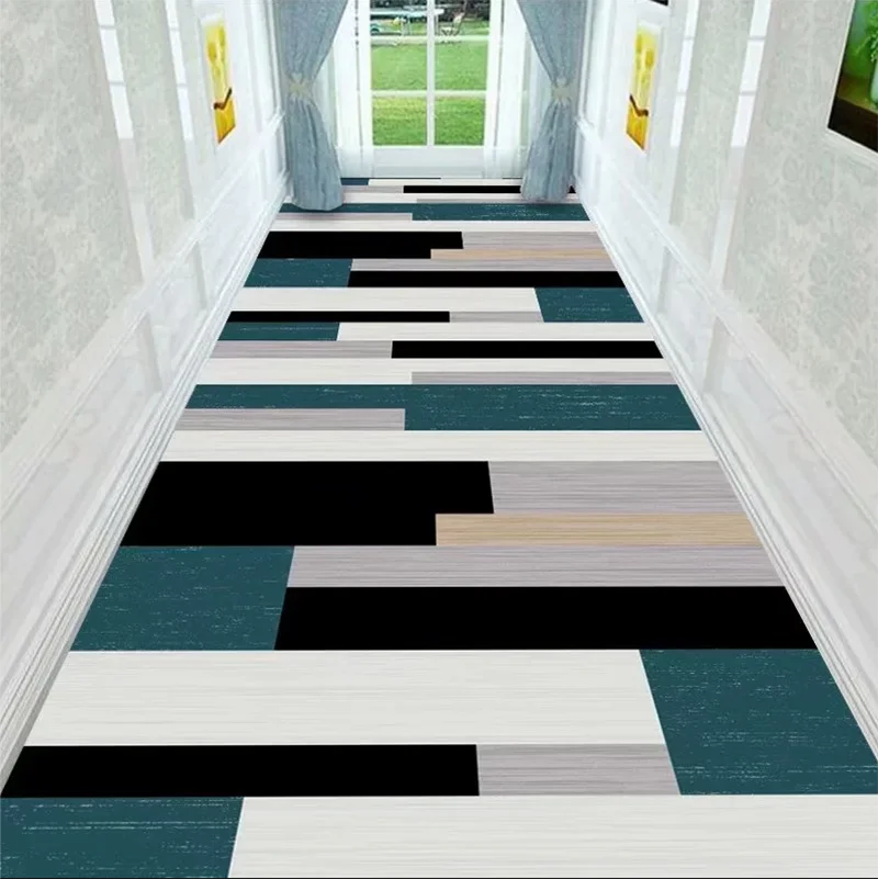

Luxury Hallway Carpet Stairs Mat Hotel Hall Floor Mats for the Long Geometric Corridor Prayer Carpets and Rugs can be Customize