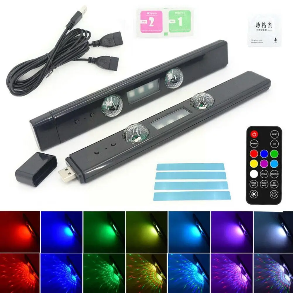 

Led Car Atmosphere Lights Wireless Control Rgb Roof Light Ambient Usb Interior Auto Lights Star Party Charing Decorative H3p0