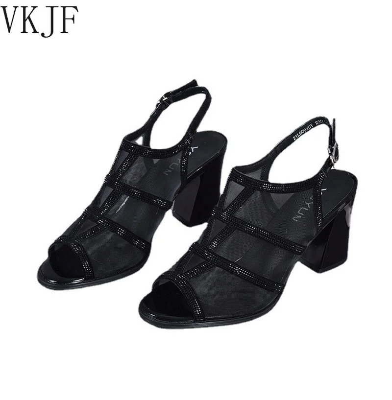 

Босоножки женские на платформе и каблуке, туфли-лодочки с ремешком с пряжкой, черные, лето 2022