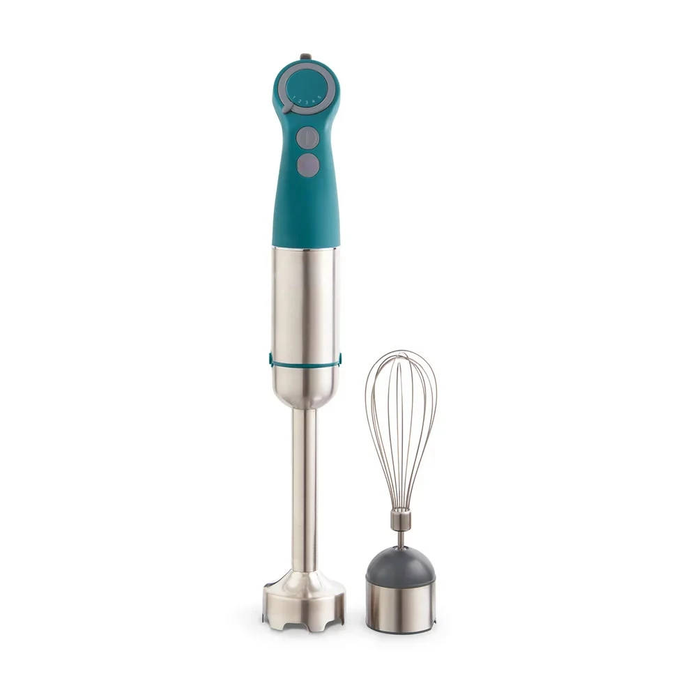 

Series Immersion 5 Speed Stick Blender - Stainless Steel Blades -Whisk Attachment, Teal