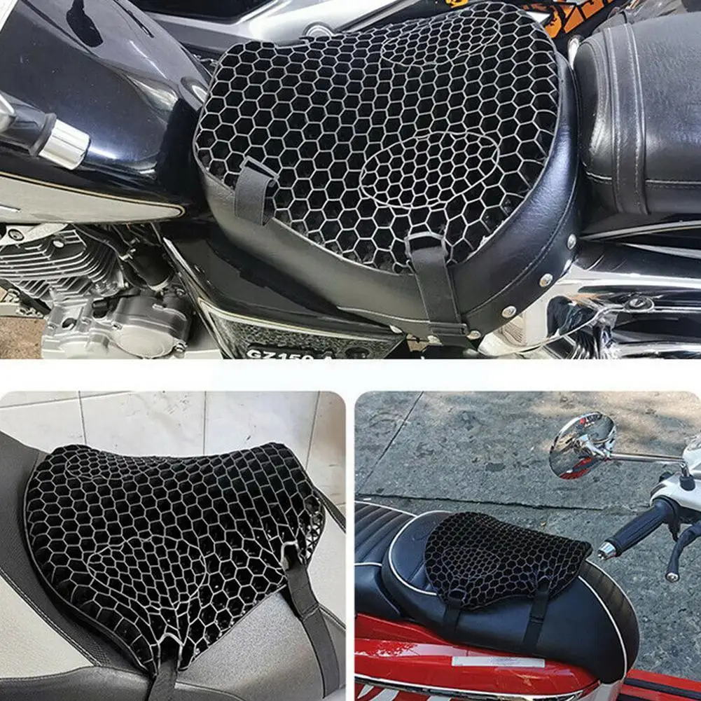 

Universal Gel Honeycomb Motorcycle Cushion Shock Relief Massage Absorption Breathable Cushions Pad Accessories