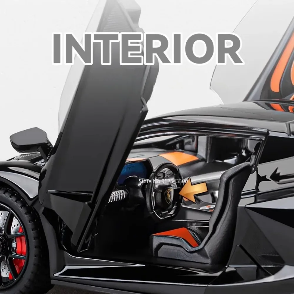 1:24 масштаб Lambor Revuelto модель спортивного автомобиля игрушка литой под давлением