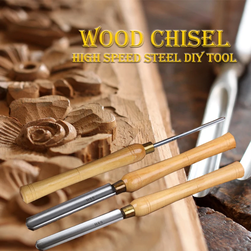 

HSS Wood Turning 1pcs 8mm,22mm,25mm Chisel Spindle Bowl Gouge Woodturning Tools DIY Lathe Accessories with Walnut Handle