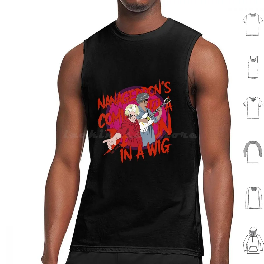 

The Mighty Boosh Nanageddon Black Background Tank Tops Print Cotton The Mighty Boosh Mighty Boosh Nanageddon Howard