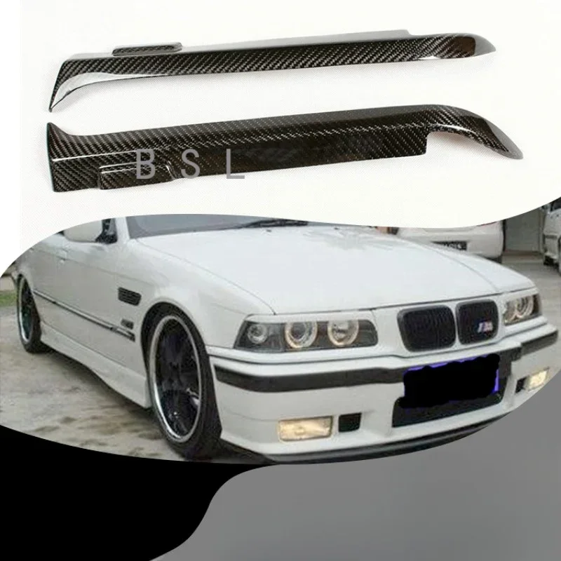 1 пара накладок на передние фары из углеродного волокна для BMW E36 1992 1993 1994 1995 1996 1997